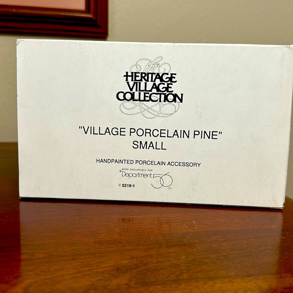 Dept 56 Village porcelain pine tree